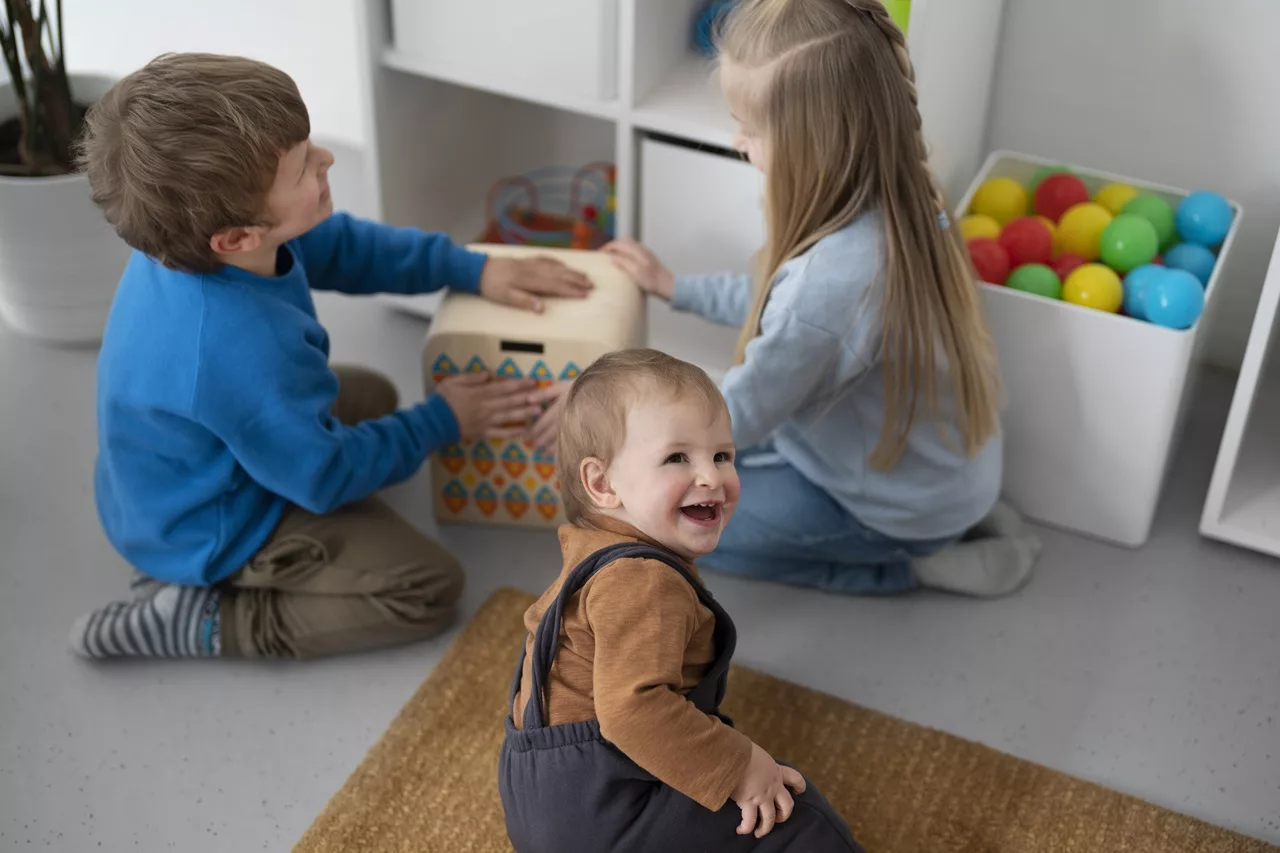 Kinderen spelen in de opvang